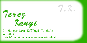 terez kanyi business card